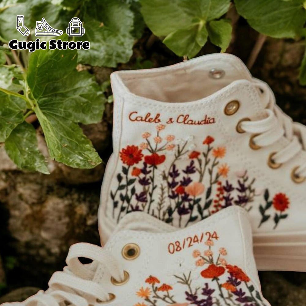 Wedding Converse for Bride, Custom Converse Platform